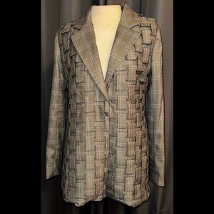 Akira Grey 3D Squre Blazer Jacket S/M NWT